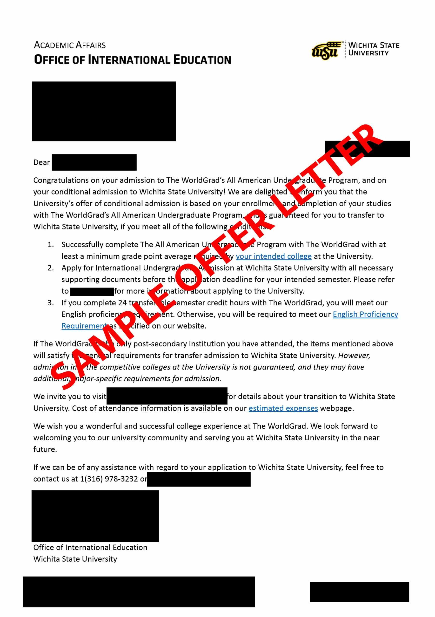 Wichita Offer Letter