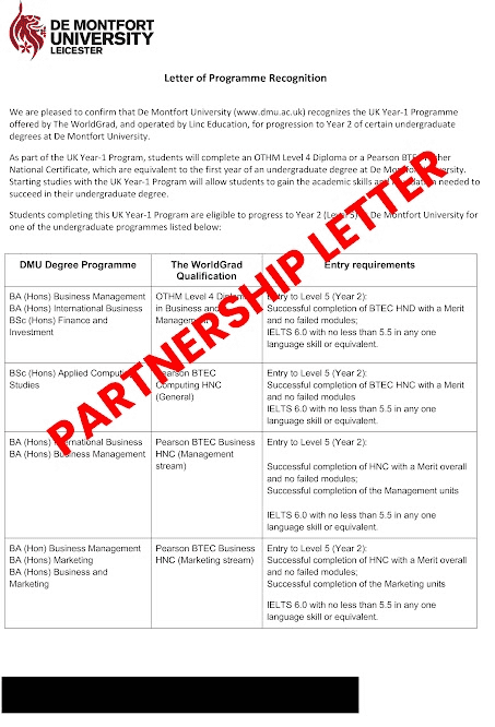 demontfort partnership letter