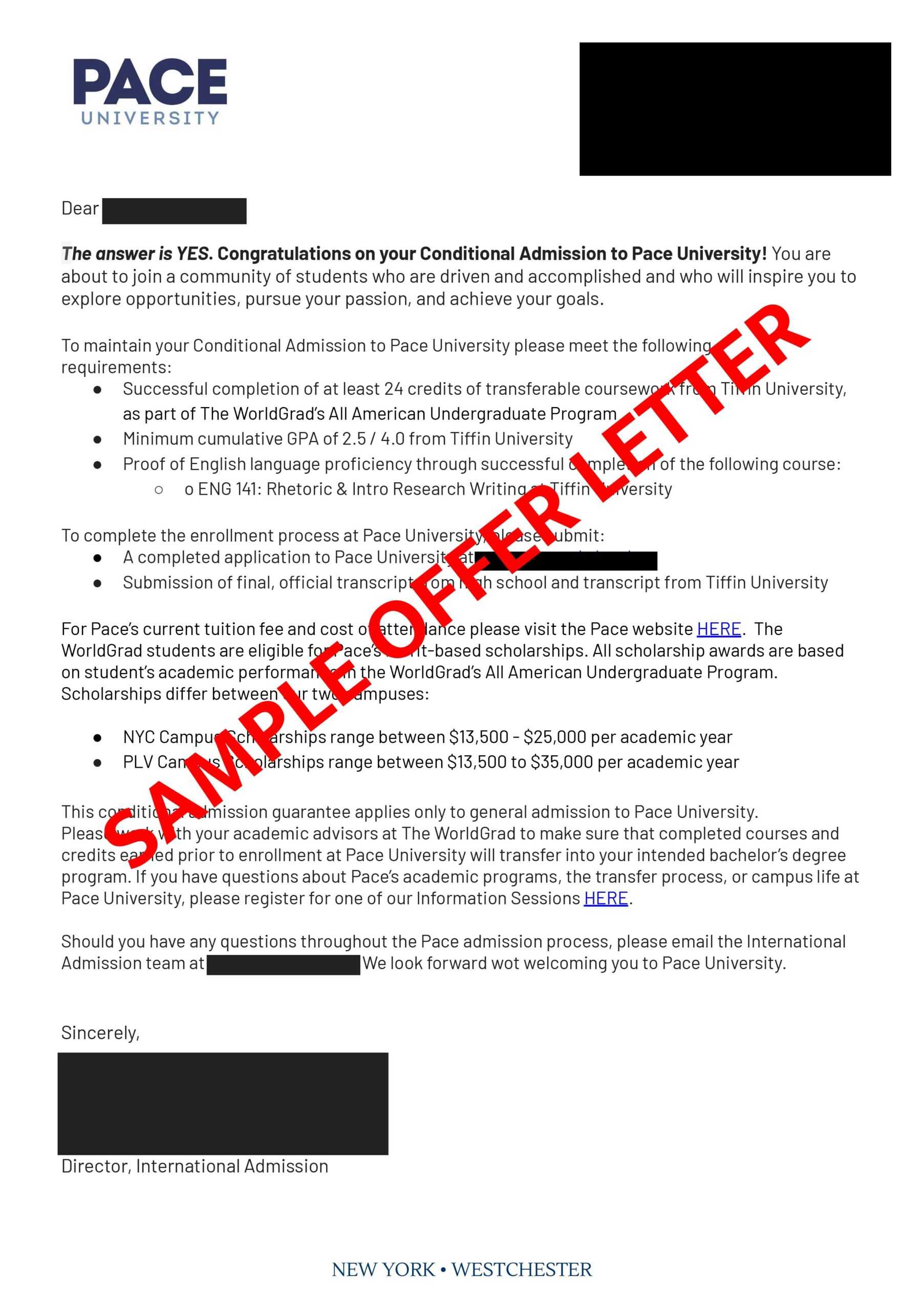 Pace Offer Letter