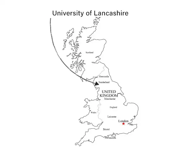 University of Lancashire Map